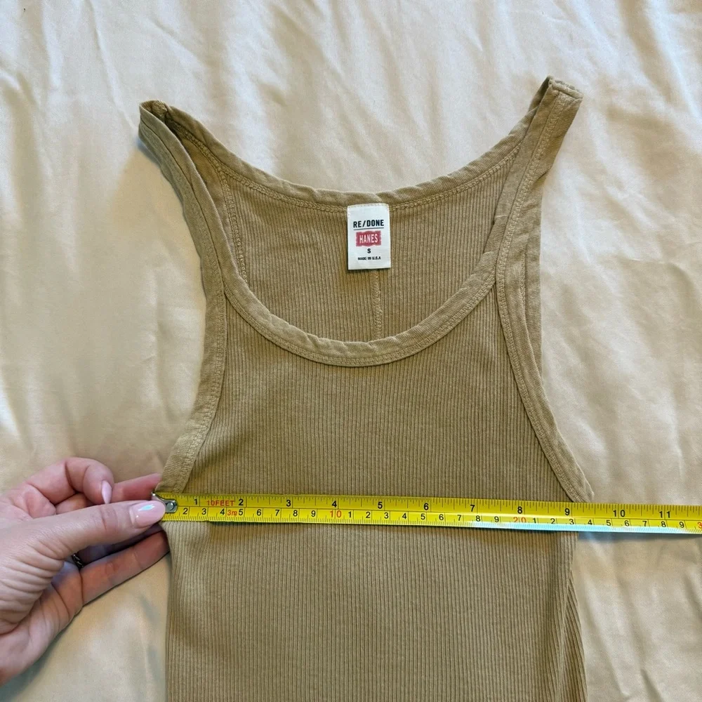 RE/DONE Hanes Ribbed Tank, S - Picture 6 of 7
